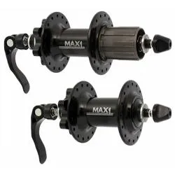 Náboje Max1 Sport Disc - přední 100/9 mm a zadní 135/10 mm, 32 děr, 6 děr, černá