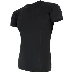 T-shirt Sensor Merino Air - męski, krótki, czarny