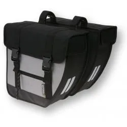 Brašna Basil Tour Double - na nosič, černo/stříbrná