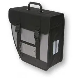 Brašna Basil Tour Single - na nosič, levá, černo/stříbrná