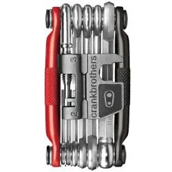 Multiklíč Crankbrothers M17 - cestovní nářadí na kolo, černá-červená