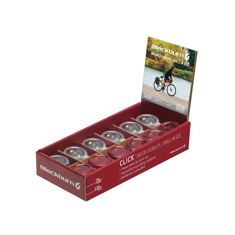 Blikačky Blackburn Click Front + Click Rear Black (Set)