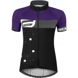 Koszulka Force Square - damska, krótka, czarno-fioletowa