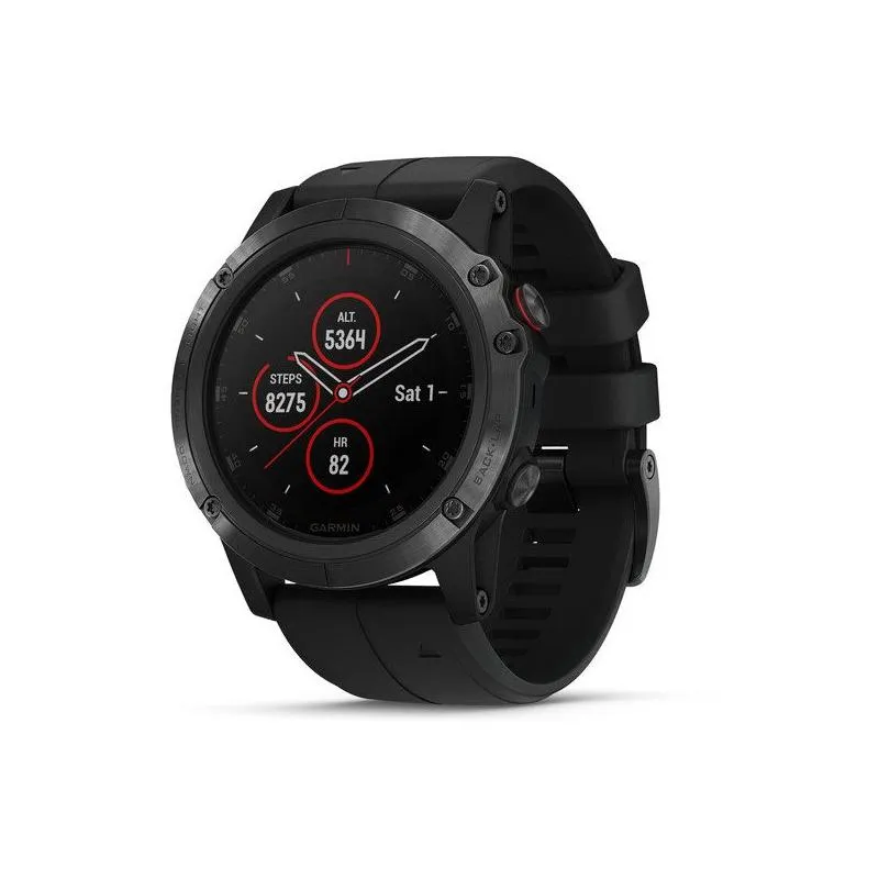 Garmin Fenix 5X Plus Sapphire Black, Black Band