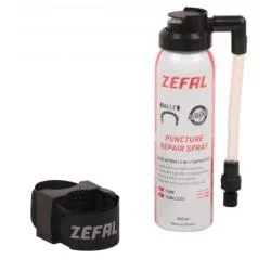 Zefal Repair Spray 100 ml - včetně držáku, pro okamžitou opravu defektu, pro pláště bezdušové nebo s duší