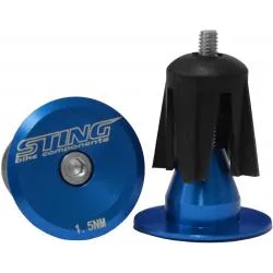 Záslepky řidítek Sting ST-PLUG02 - pár, modrá