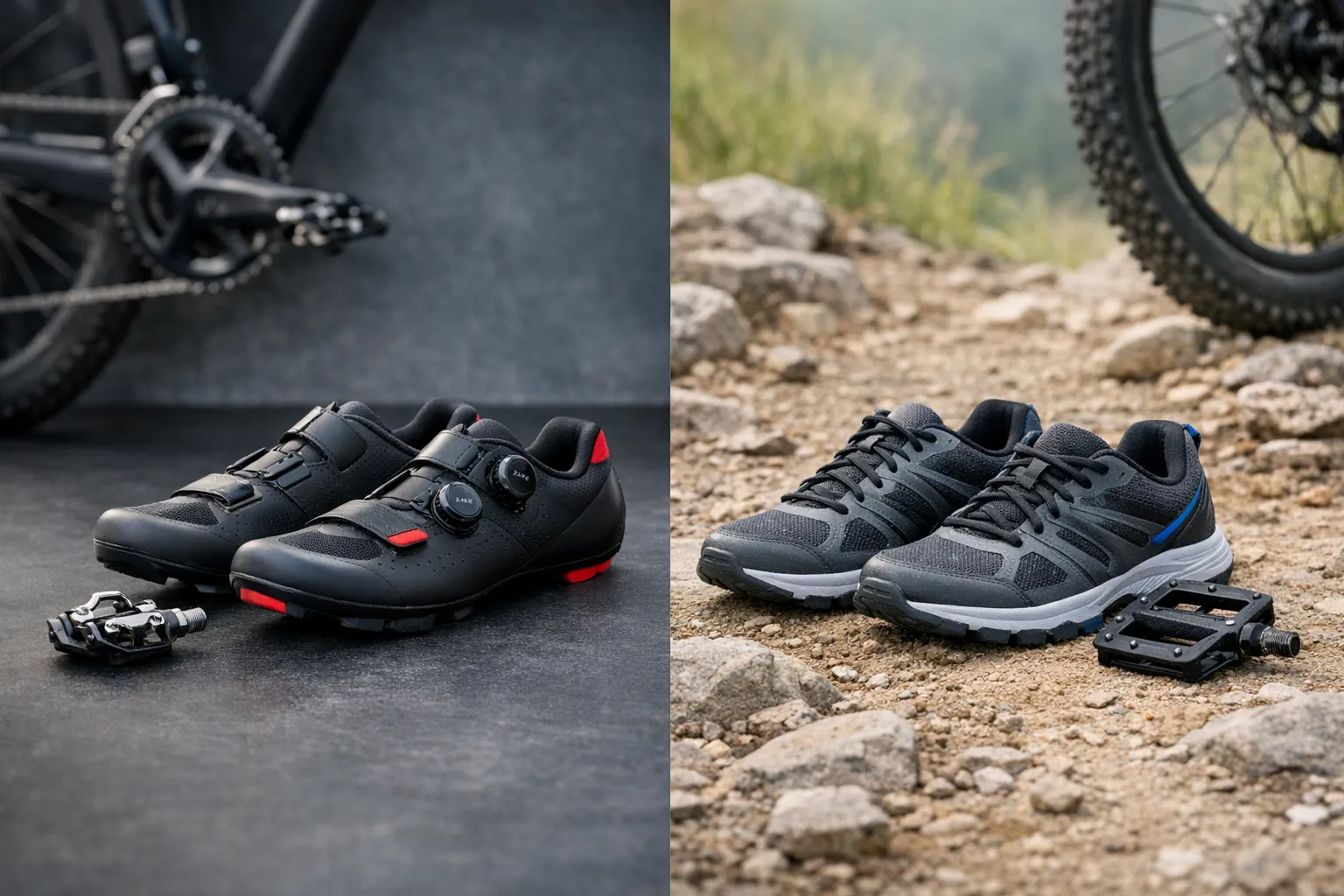 Tretry vs sportovní boty na kolo