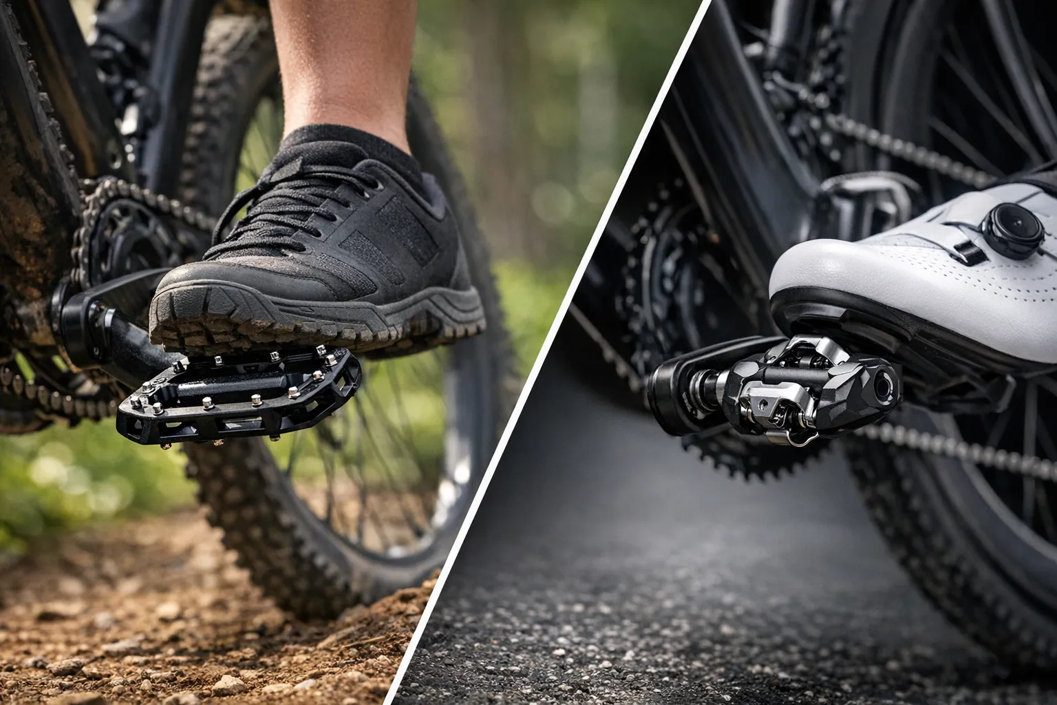 Flat pedály vs nášlapné pedály: jak vybrat správný typ pro váš styl jízdy