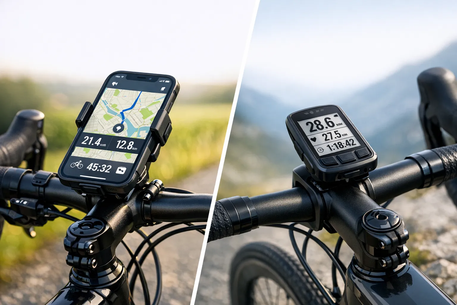 Držák telefonu vs cyklopočítač