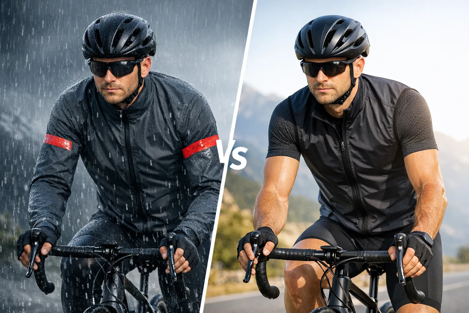 Cyklistická bunda vs vesta