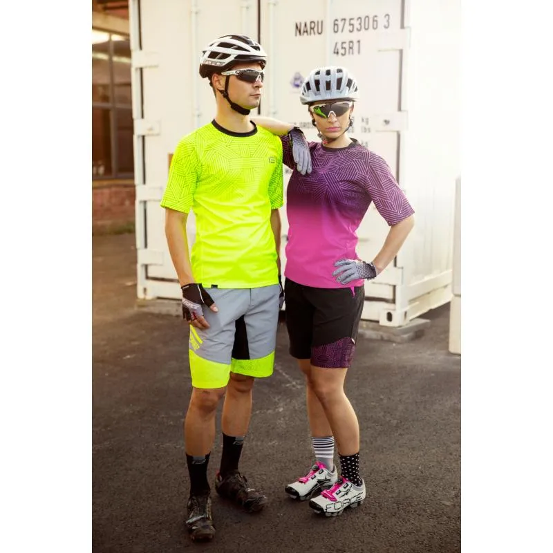 Kraťasy Force Storm - s vložkou, šedo-fluo - 7