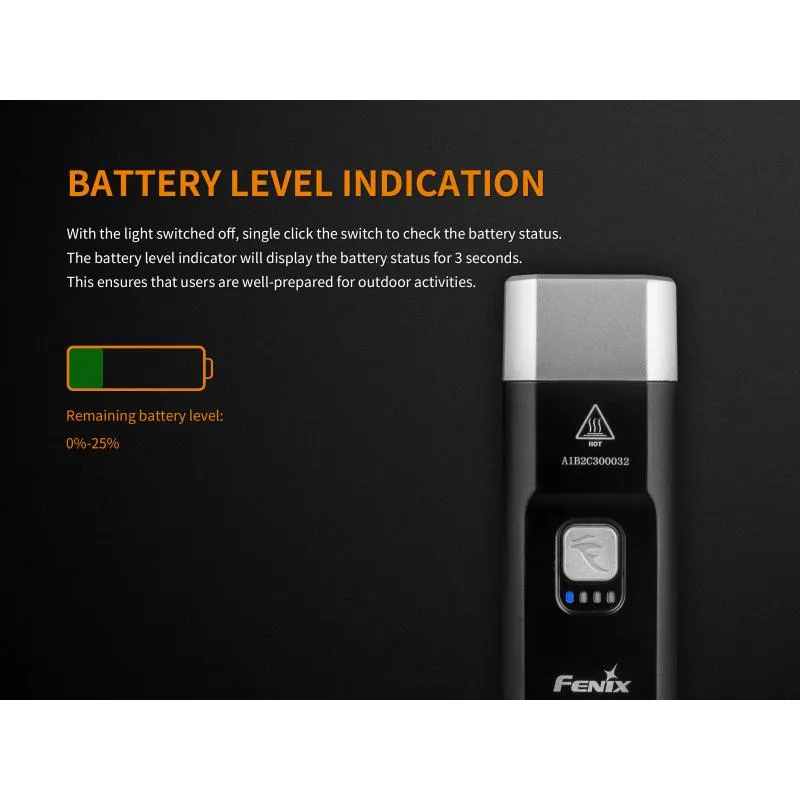 Světlo Fenix BC25R - přední, 600 lm, černá - 9