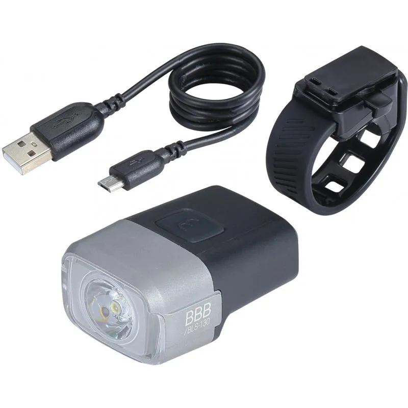 Světlo BBB BLS-130 NanoStrike - přední, 400 lm, integrovaný akumulátor 1050 mAh, černá - 8