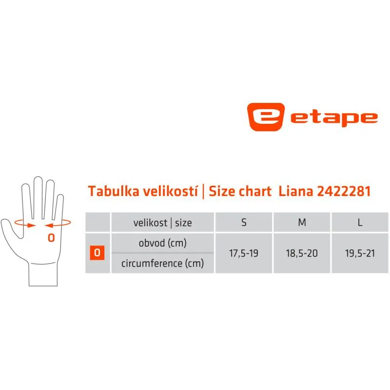 Rukavice Etape Liana - dámské, krátké, černá-mátová - 4