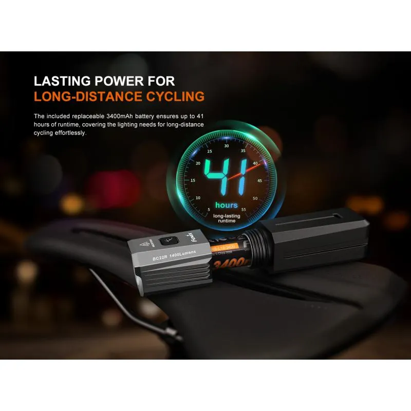 Světlo Fenix BC22R - přední, 1400 lm, součástí akumulátor 18650 Li-ion 3400 mAh - 12
