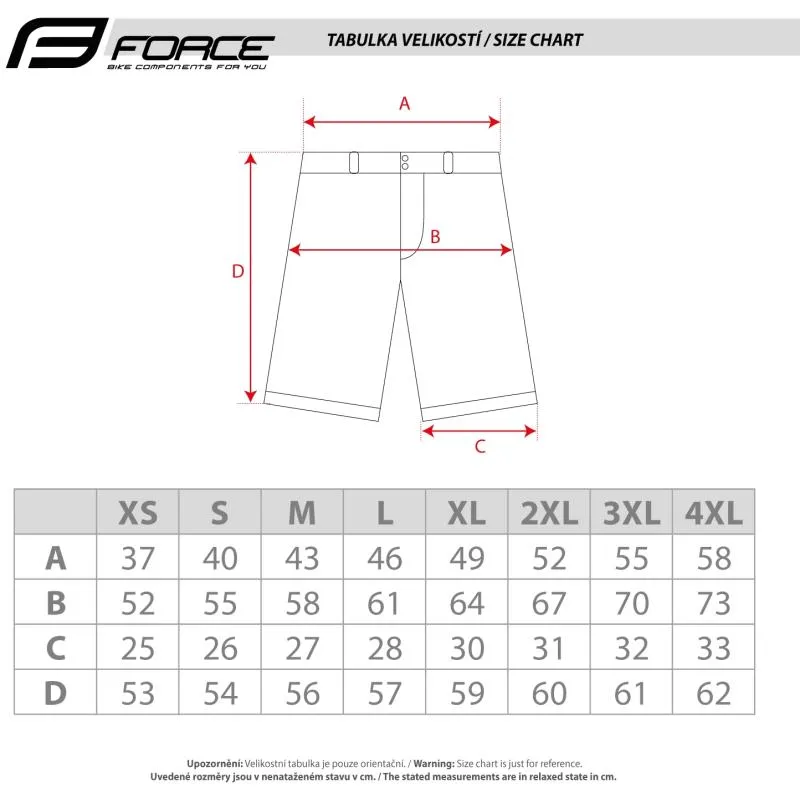 Kraťasy Force Mount MTB - pánské, volné, bez vložky, černá - 5