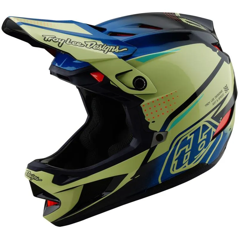 Přilba Troy Lee Designs D4 Composite Mips - integrální, drip glo yellow - 7