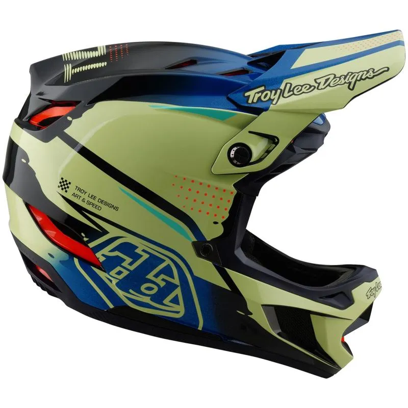 Přilba Troy Lee Designs D4 Composite Mips - integrální, drip glo yellow - 5