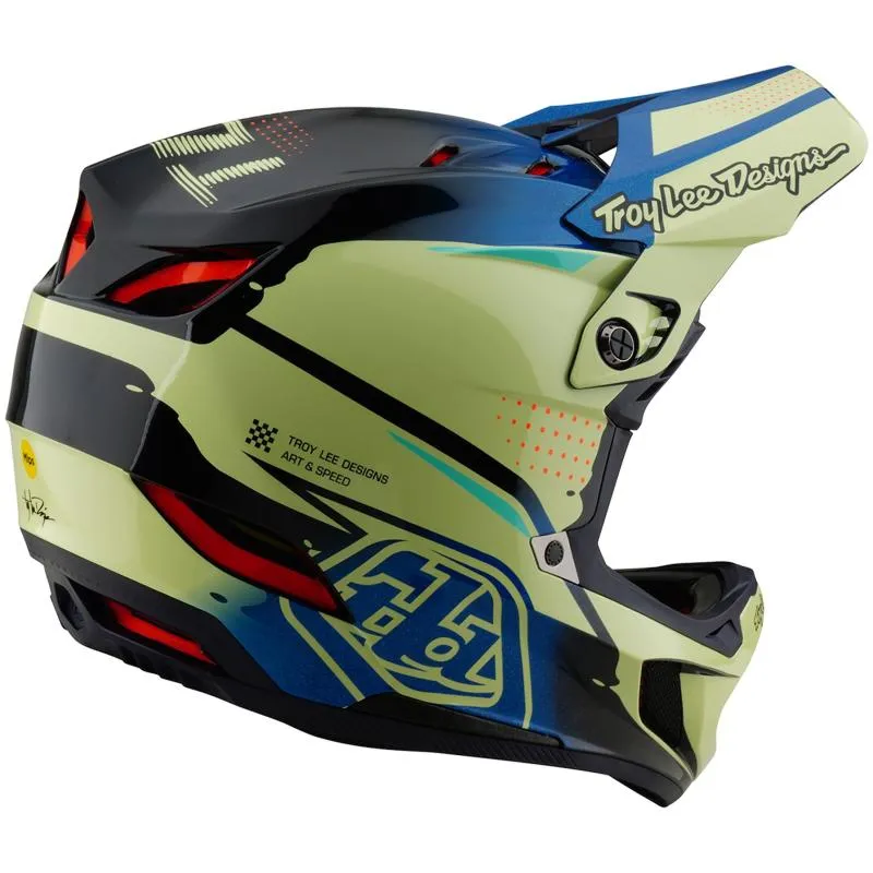 Přilba Troy Lee Designs D4 Composite Mips - integrální, drip glo yellow - 4