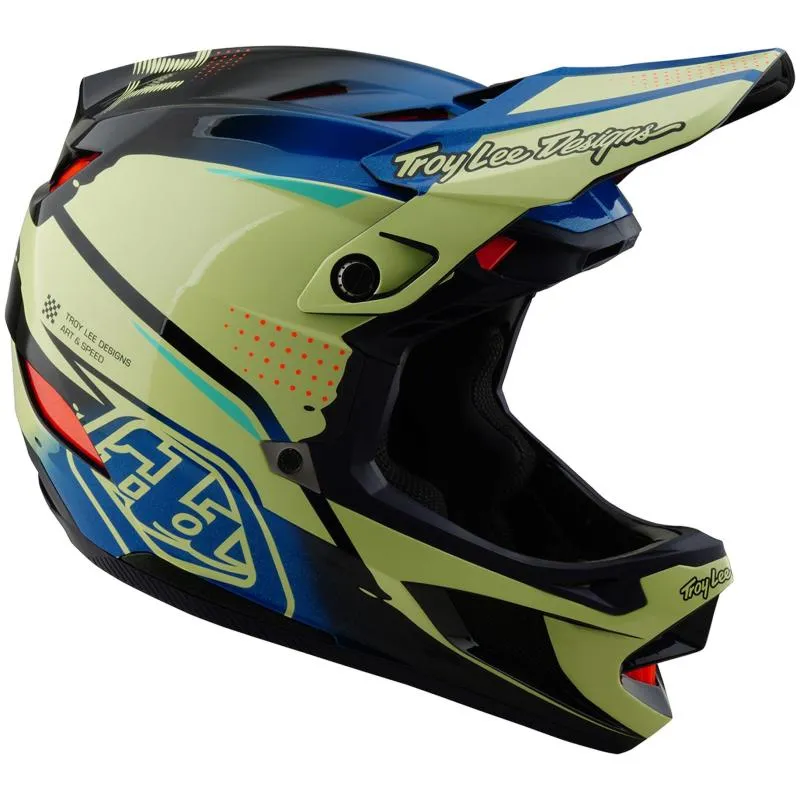 Přilba Troy Lee Designs D4 Composite Mips - integrální, drip glo yellow - 6