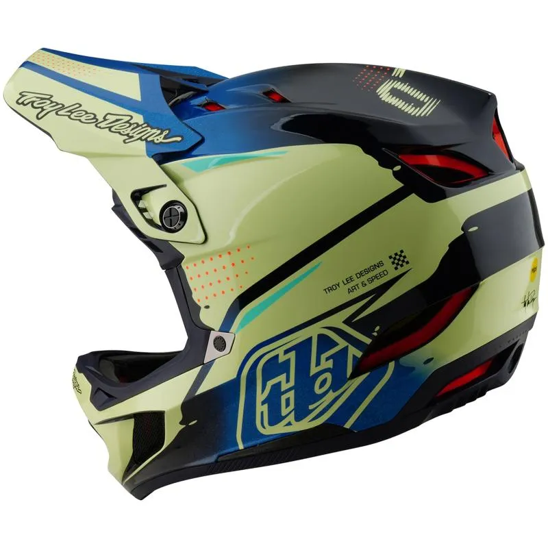 Přilba Troy Lee Designs D4 Composite Mips - integrální, drip glo yellow - 2