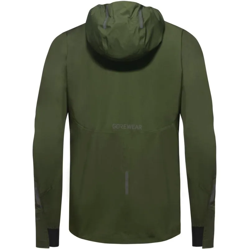Bunda Gore Concurve Gore-Tex - pánské, s kapucí, běžecká, utility green - 3
