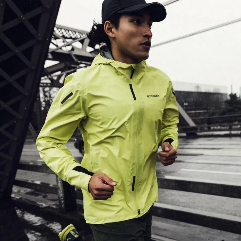 Bunda Gore Concurve Gore-Tex - pánské, s kapucí, běžecká, utility green - 9