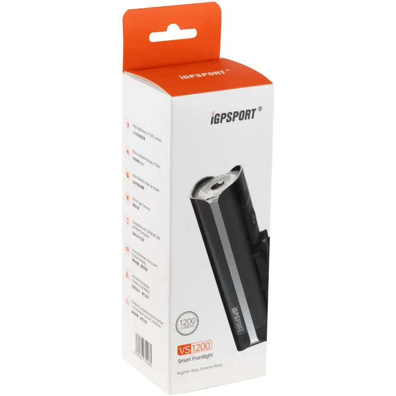 Světlo iGPSport VS1200 -  přední, s držákem M80, akumulátor 5000 mAh - 3