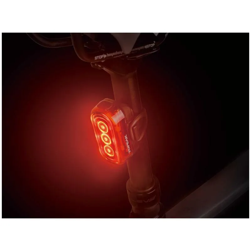 Světlo Topeak Taillux 100 USB‑C - 100 lm, integrovaný akumulátor Li‑Ion 700 mAh, černá-červené - 2