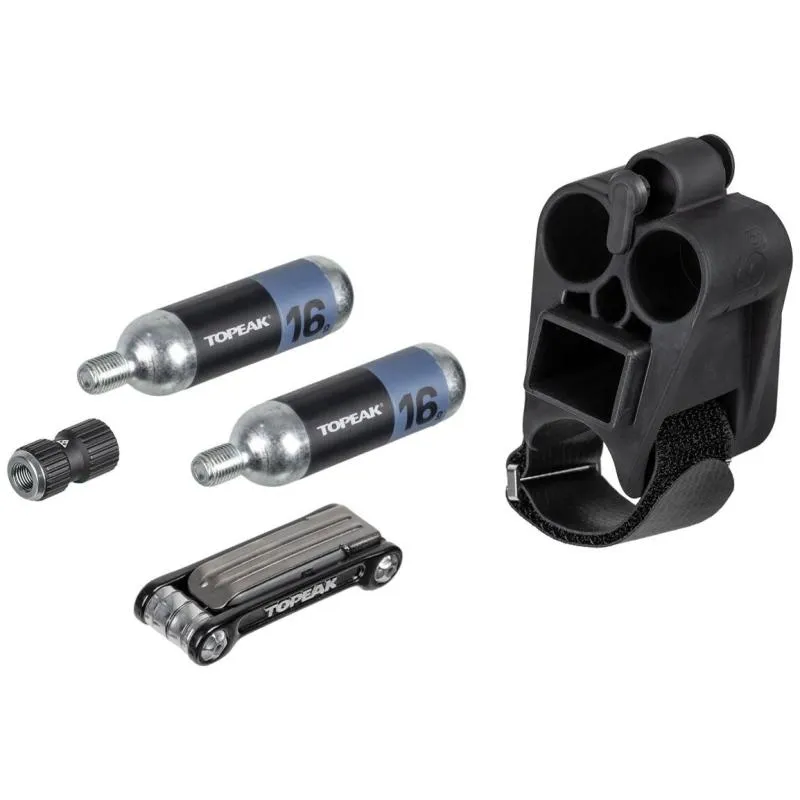 Topeak NanoMaster RXT 2x16g - sada bombiček, CO2 inflátor, multiklíč Mini 9 Pro, černá - 2