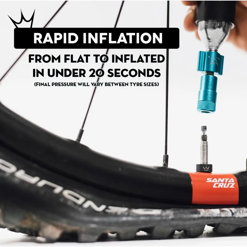 CO2 inflátor Peatys HoleShot CO2 KIT Road & Gravel - včetně 2 bombiček 16 g, červená - 4